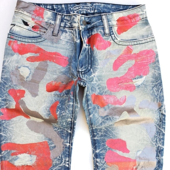 NEW ROBIN'S JEANS Men's Straight Leg Coated Jeans - Picture 4 of 8